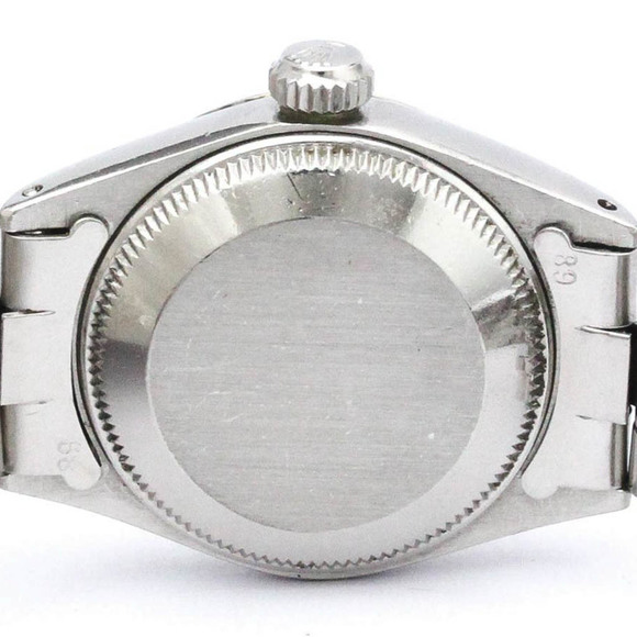 Vintage ROLEX Oyster Perpetual Date 6917 White Gold Steel Ladies Watch BF561695 - Picture 7 of 10